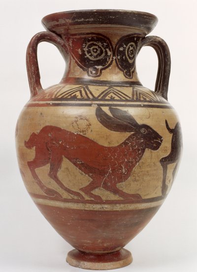 Etruscan Black-figure amphora, c.500 BC by Micali Painter Style